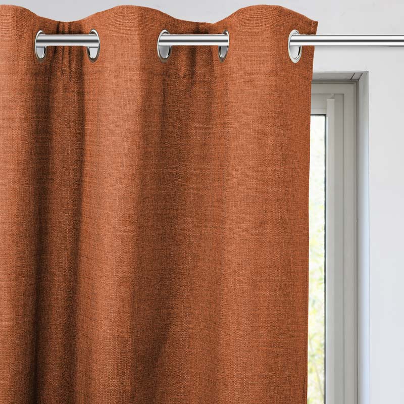 Rideau texturé 'Arkange' terracotta