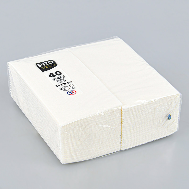 40 serviettes micro gaufrées