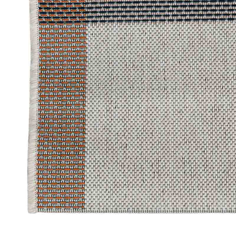 Tapis 'Domo' décoré carrés beige 
