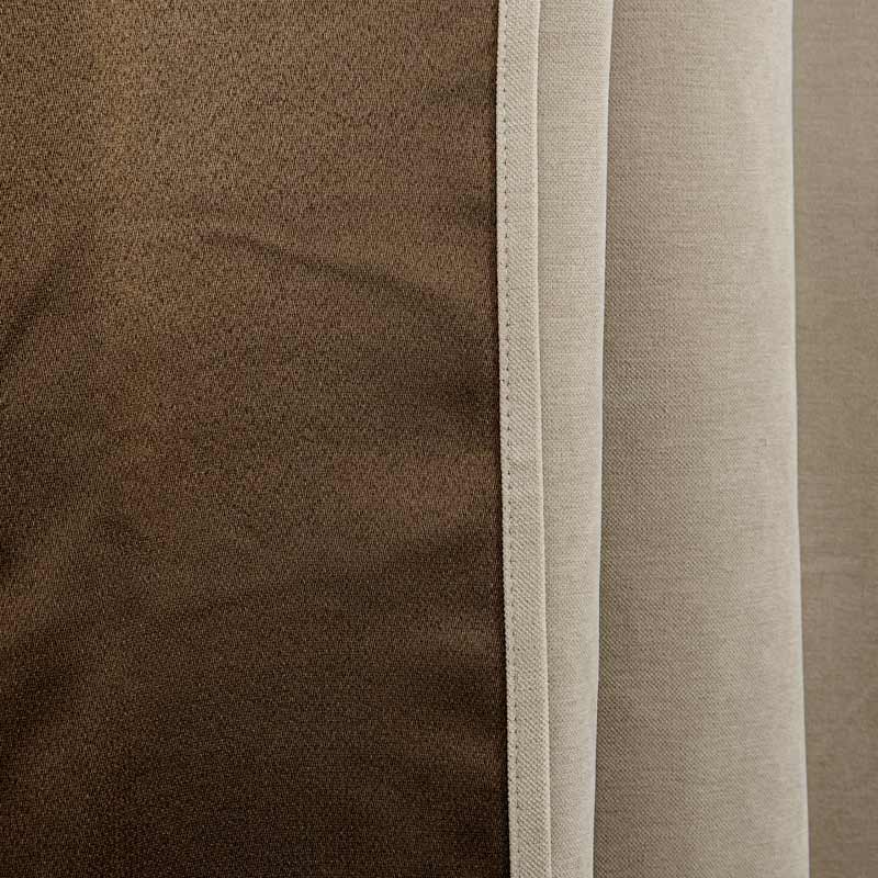 Rideau occultant velours 'Canopee' beige