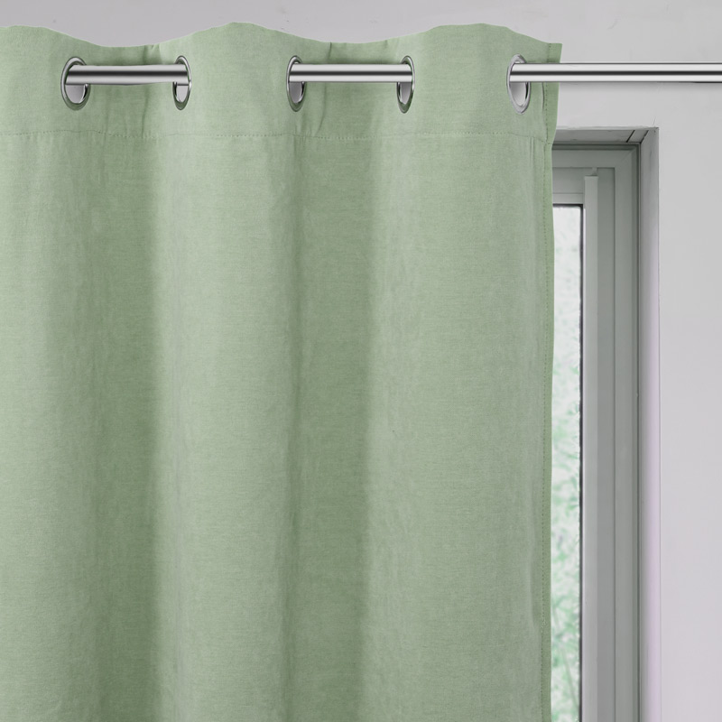 Rideau occultant velours 'Canopee' vert 
