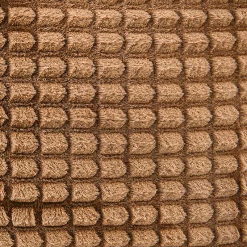 Coussin imitation fourrure 'Neva' moka 