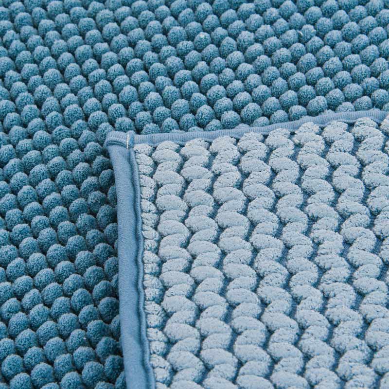 Tapis salle de bain chenille 'Niluxe' bleu