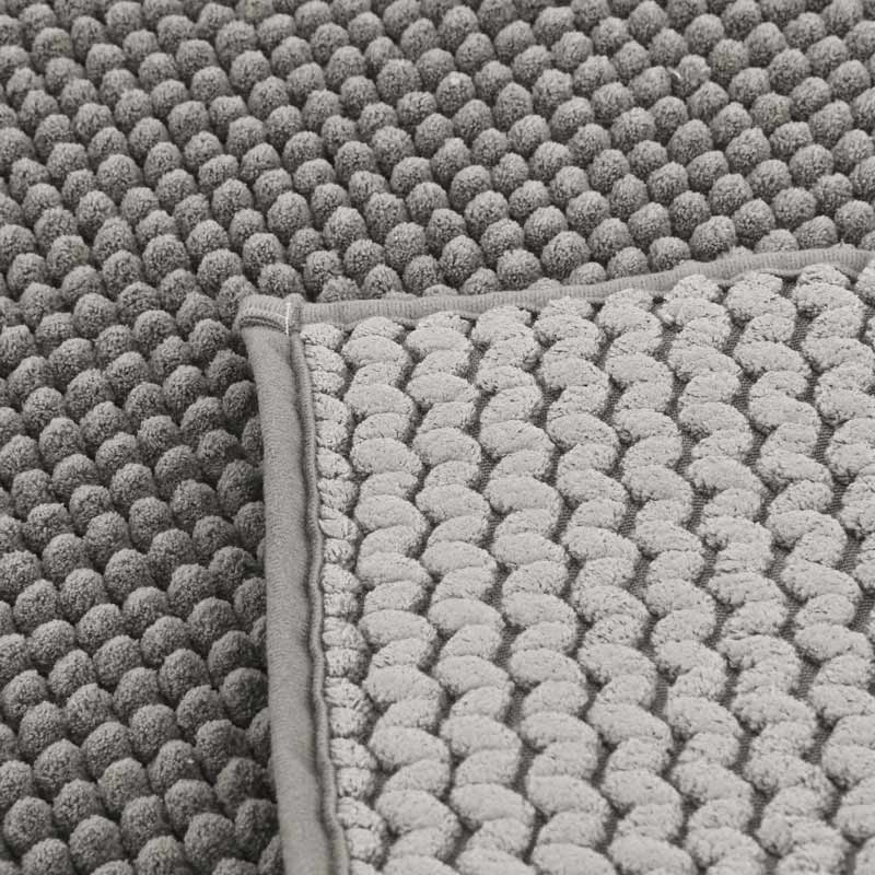 Tapis salle de bain chenille 'Niluxe' gris