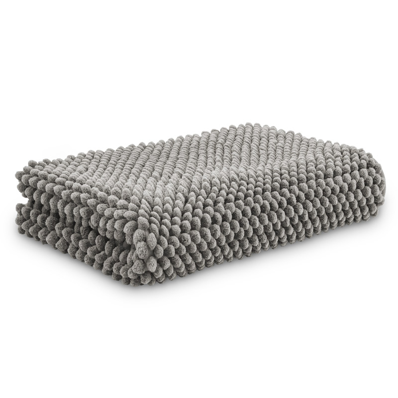 Tapis salle de bain chenille 'Niluxe' gris
