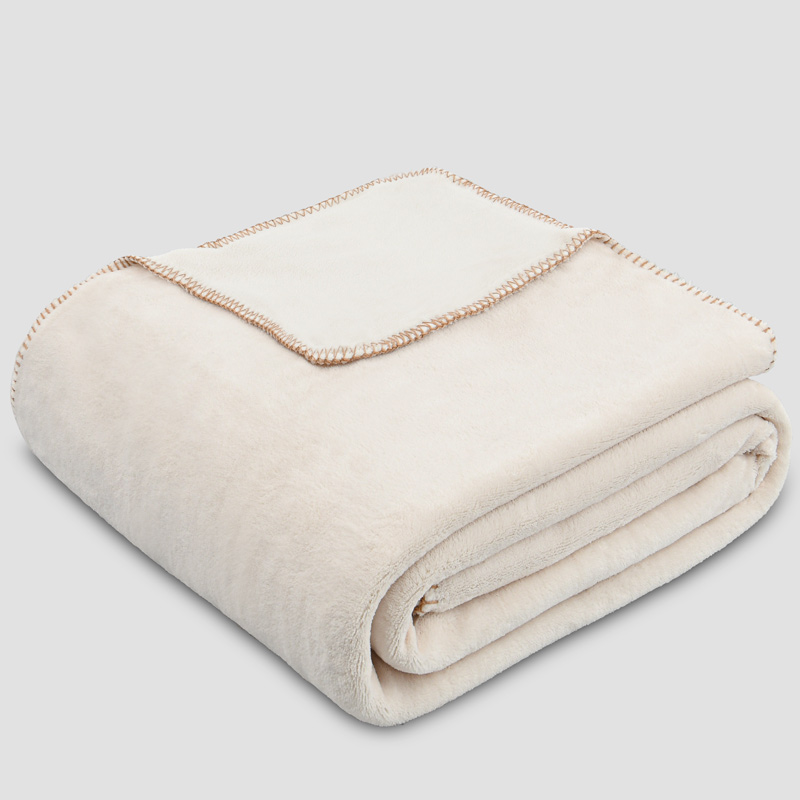 Couverture doublée Borealis' couleur écru