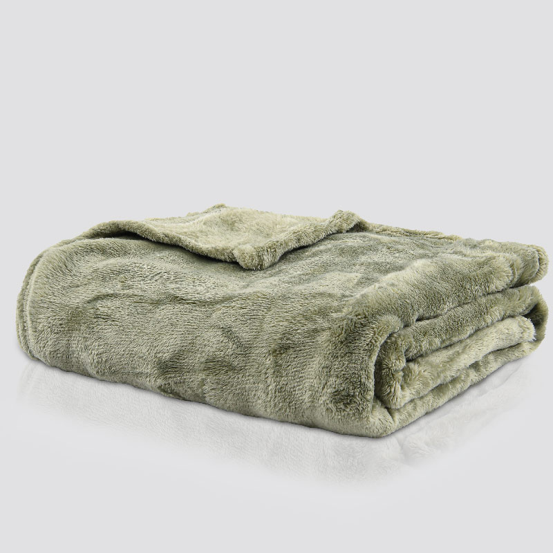 Plaid 'Pallas' imitation fourrure vert
