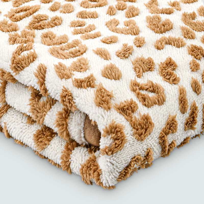 Plaid sherpa imprimé léopard 'Léocadie' 