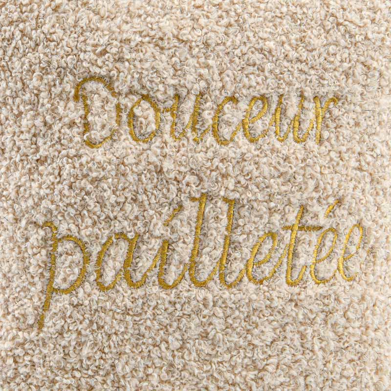 Coussin bouclettes 'Douceur pailletée'