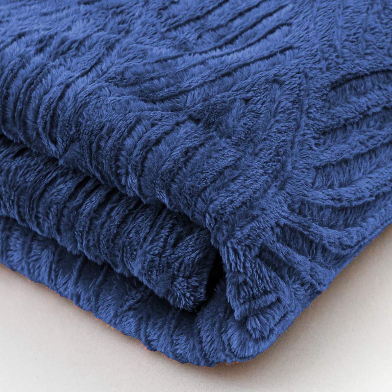 Plaid microfibre 'Magic' bleu