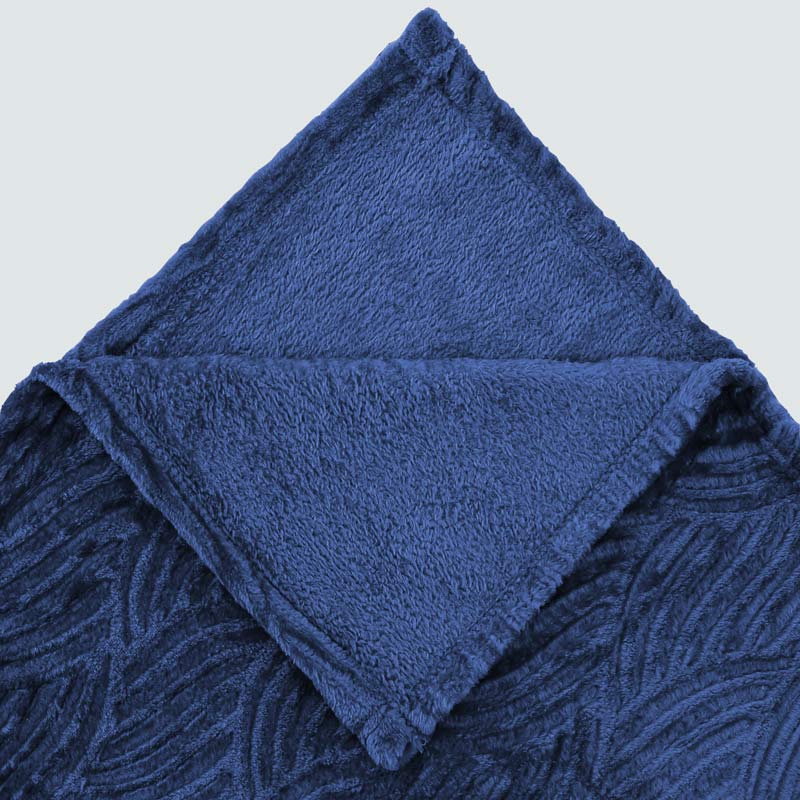 Plaid microfibre 'Magic' bleu