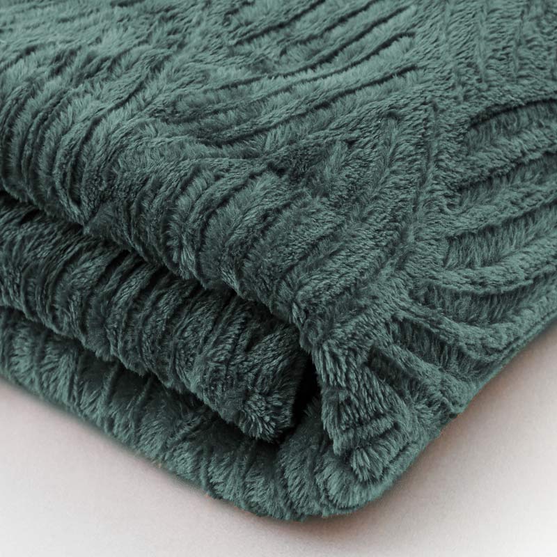 Plaid microfibre 'Magic' vert émeraude