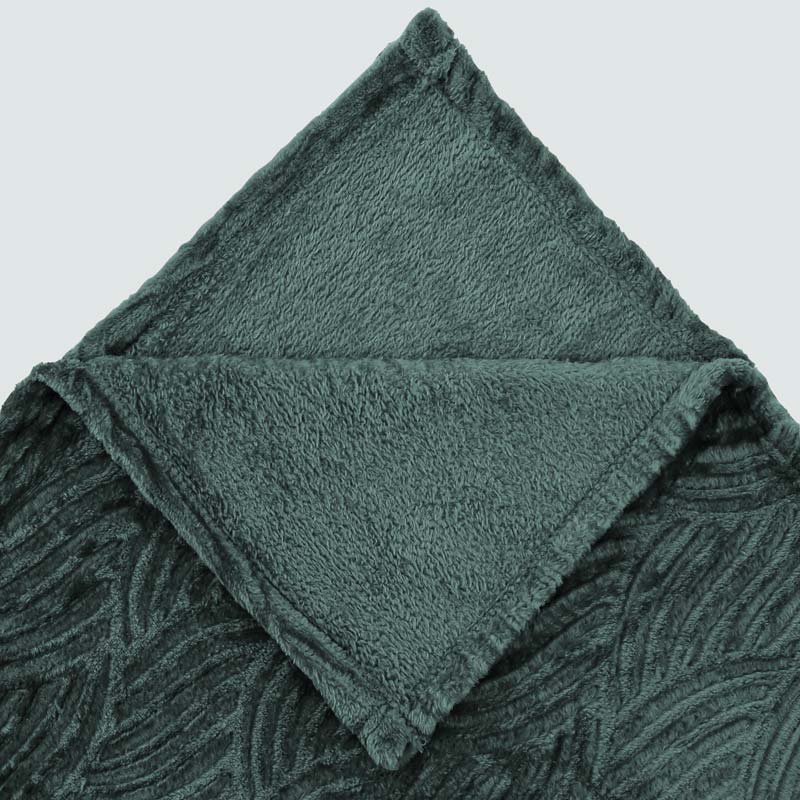 Plaid microfibre 'Magic' vert émeraude