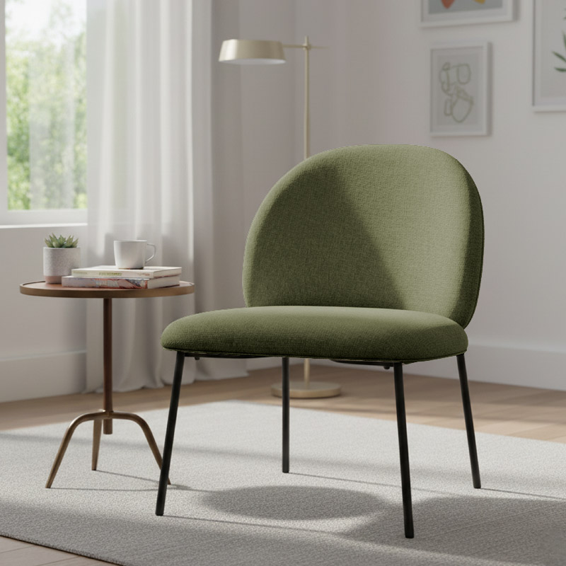 Chaise basse 'Paloma' verte