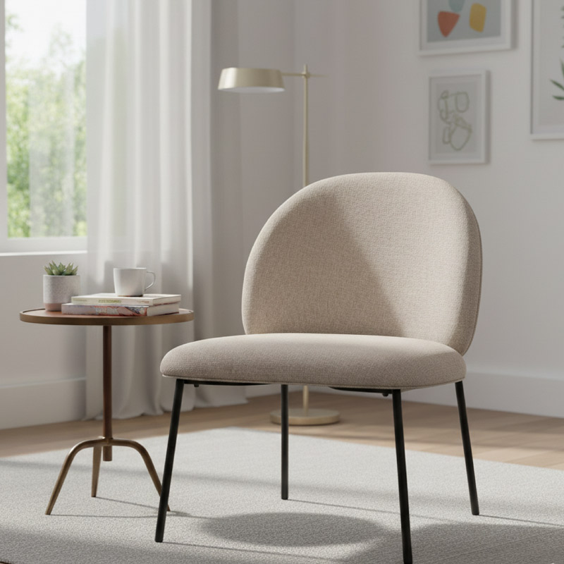 Chaise basse 'Paloma' beige