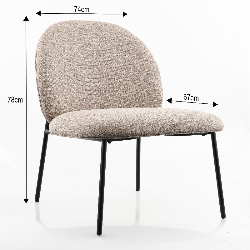 Chaise basse 'Paloma' beige