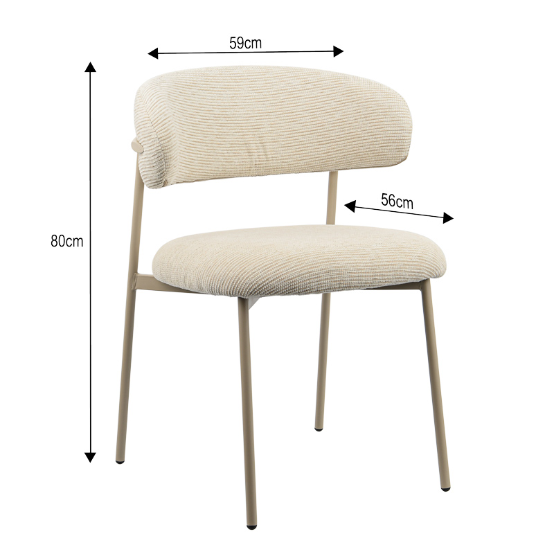 Chaise 'Alix' crème