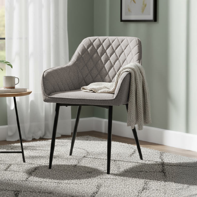 Fauteuil de table 'Garance' beige