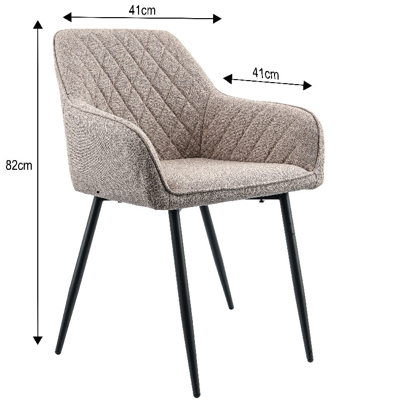 Fauteuil de table 'Garance' beige