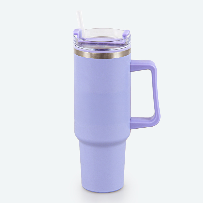 Mug avec paille violet
