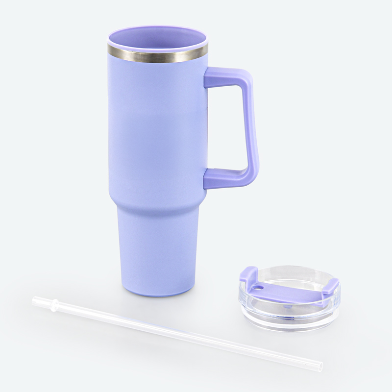Mug avec paille violet