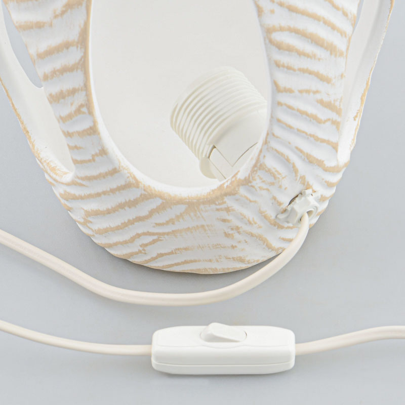 Lampe d'ambiance 'Ondine' blanche et beige 
