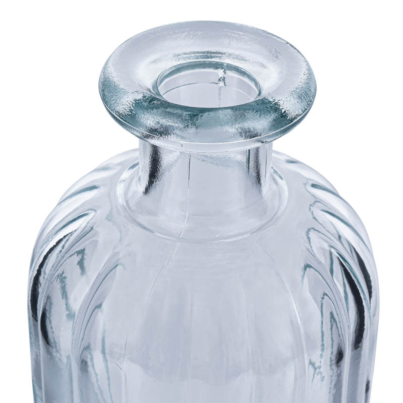 Vase soliflore strié transparent 