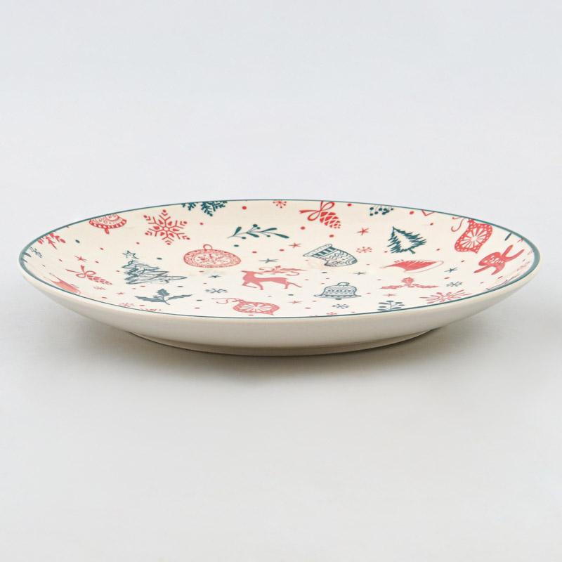 Assiette plate de Noël 'Holly night' 