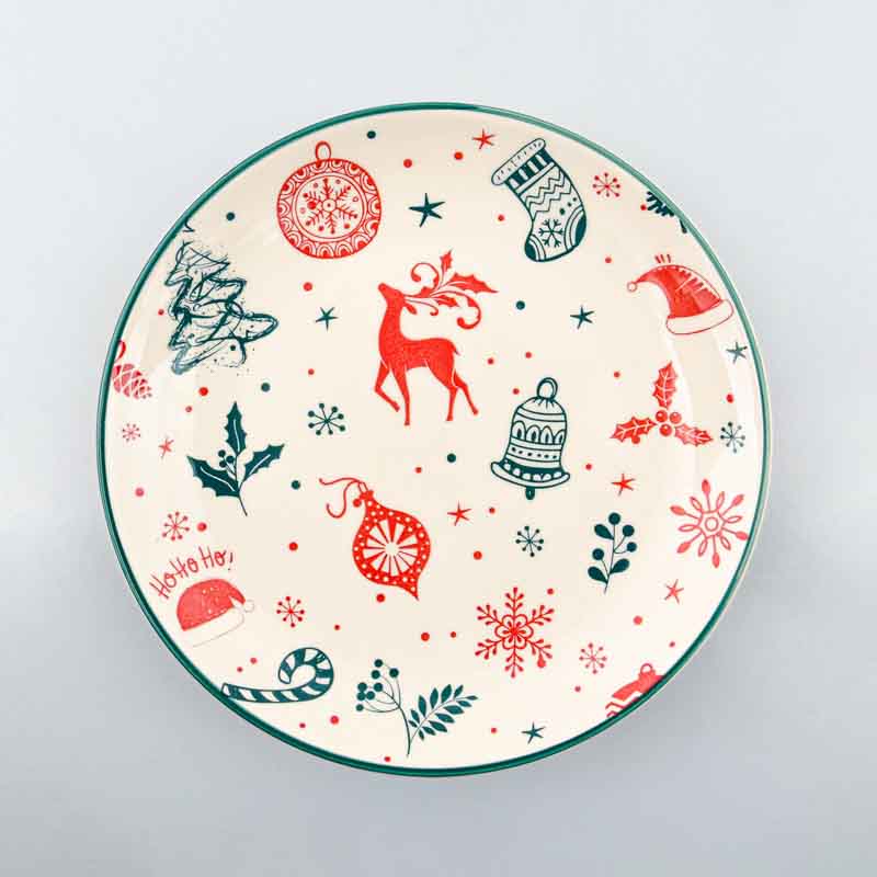 Assiette à dessert de Noël 'Holly night' 