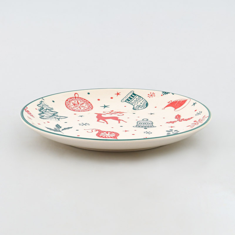 Assiette à dessert de Noël 'Holly night' 