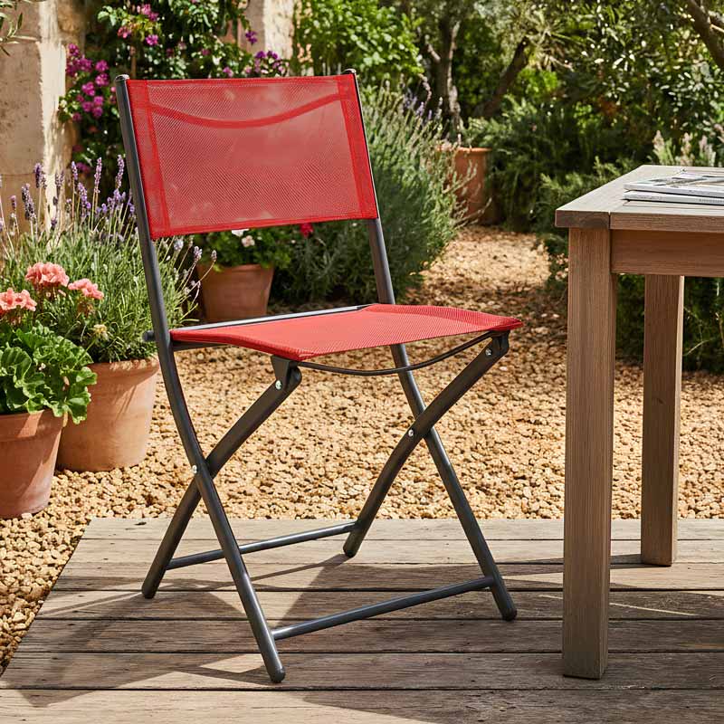 Chaise pliante 'Sintra' rouge