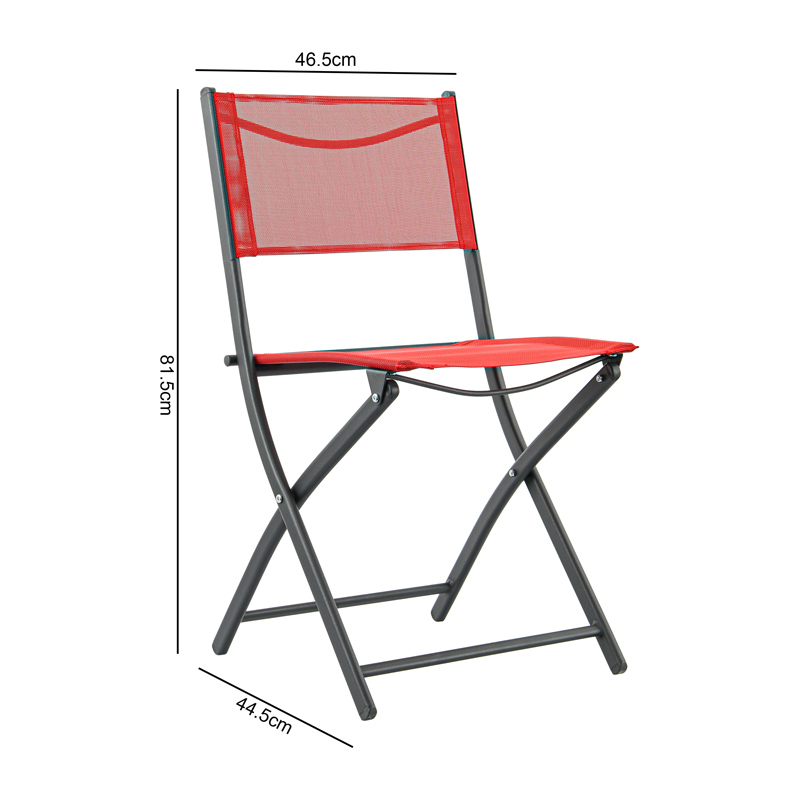 Chaise pliante 'Sintra' rouge