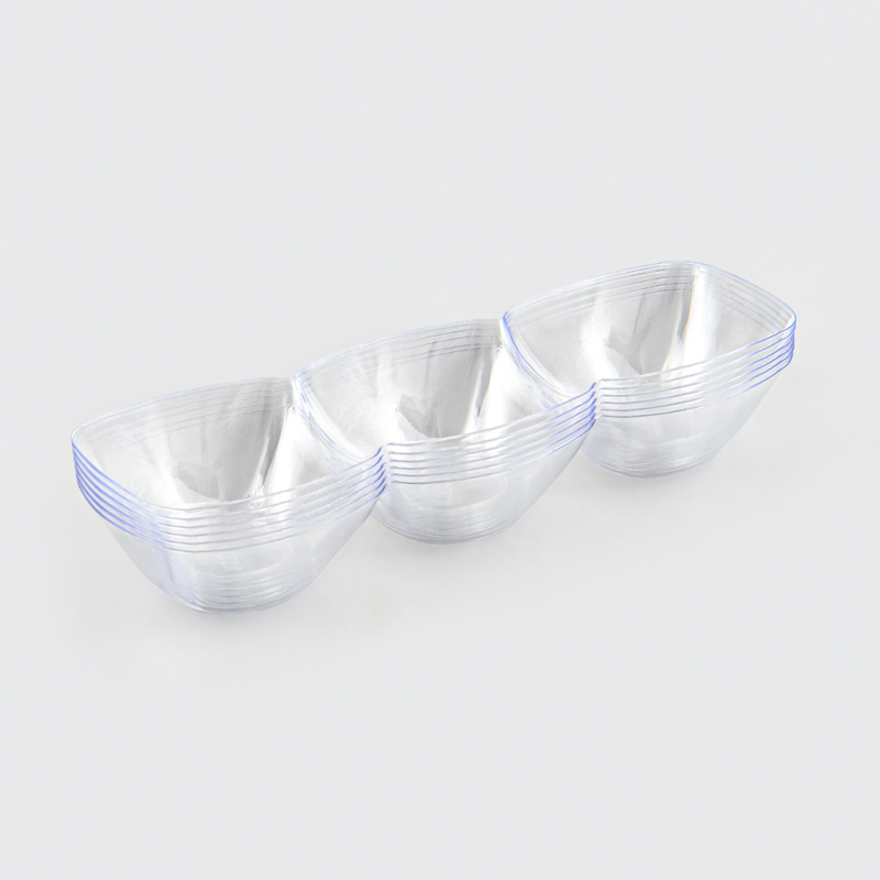 Lot de 6 verrines à 3 compartiments 229ml 