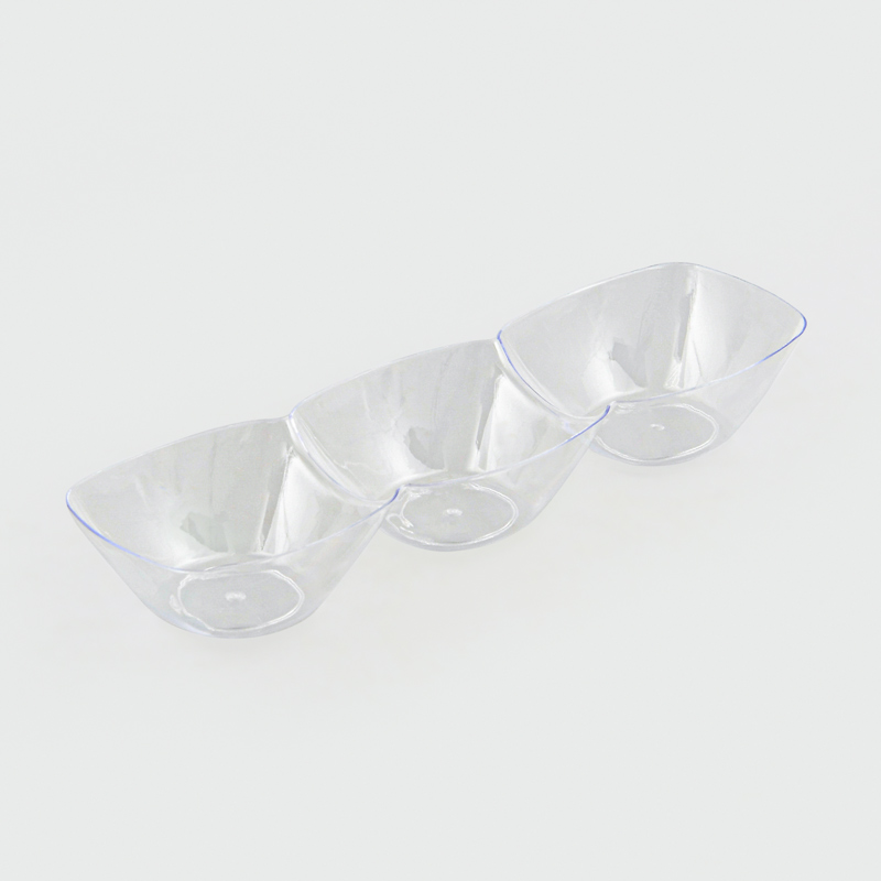 Lot de 6 verrines à 3 compartiments 229ml 