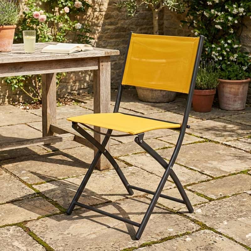 Chaise pliante 'Sintra' jaune