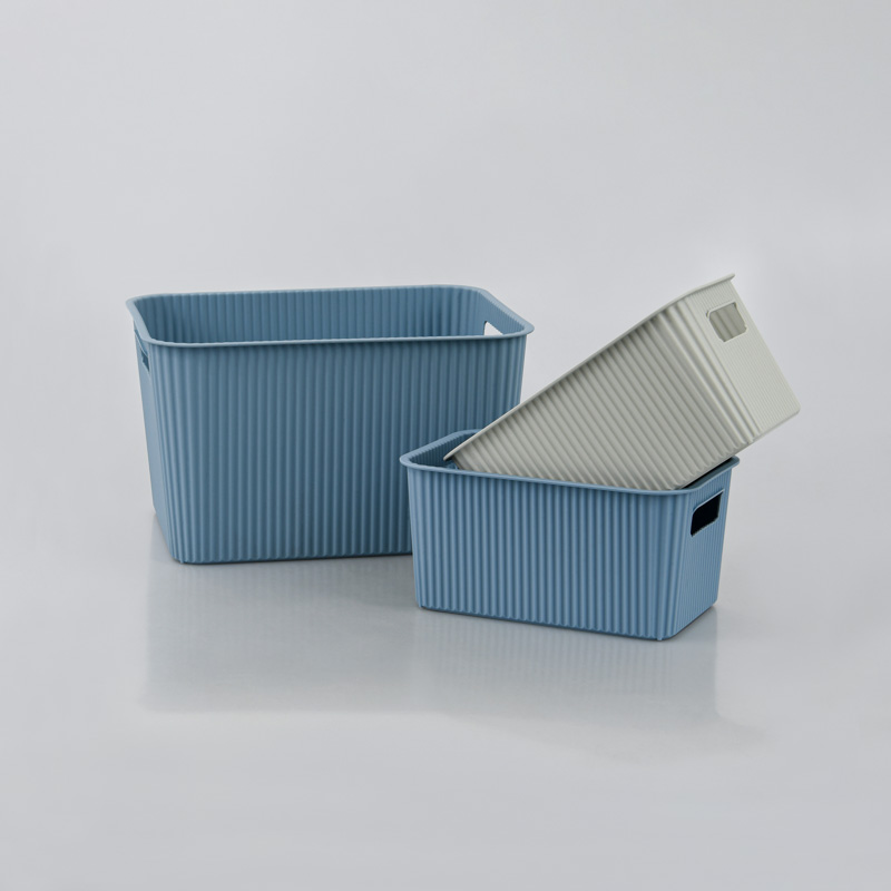 Panier de rangement 'Vibes' bleu artic 14L