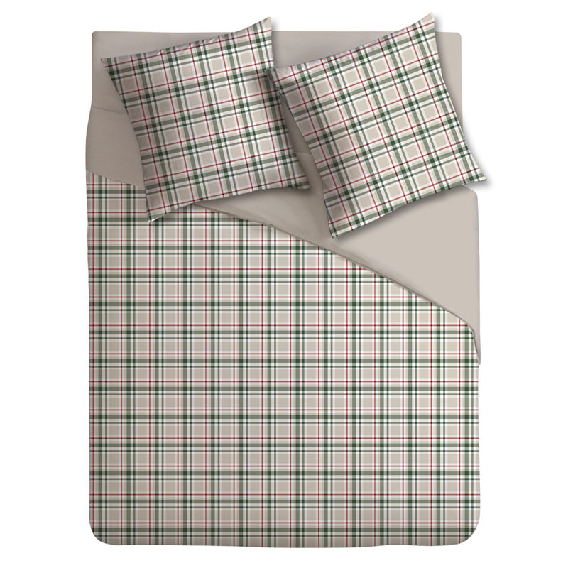 Parure de lit 'Gaston' imprimé carreaux 