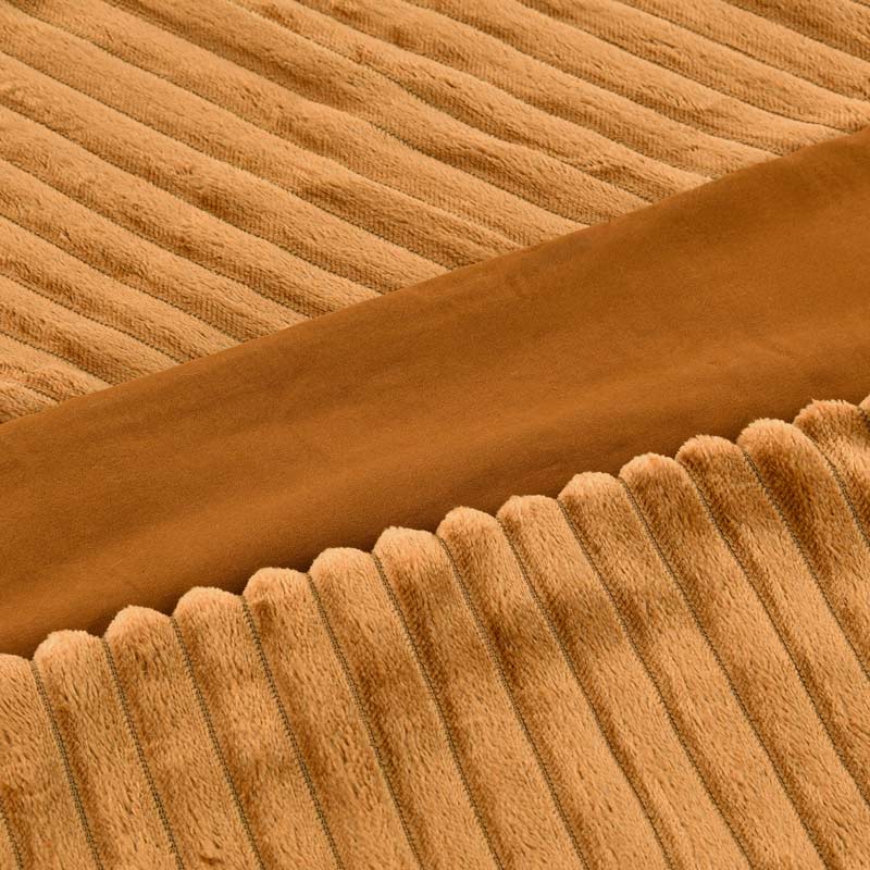 Parure de lit côtelé 'Embossée' camel