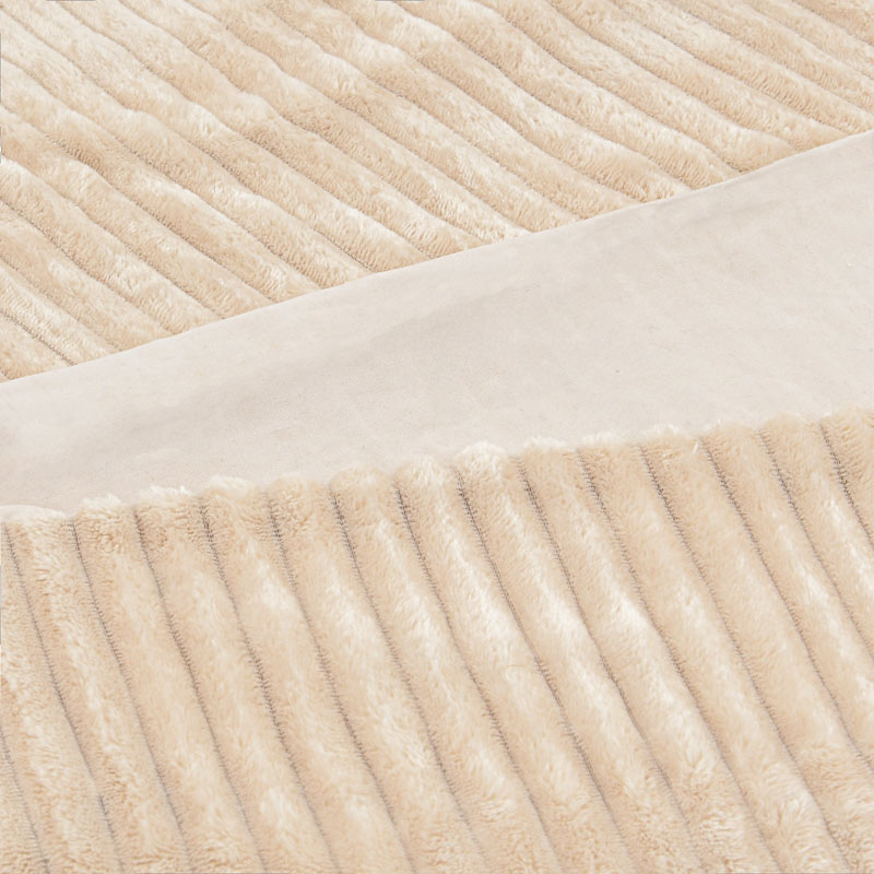 Parure de lit côtelé 'Embossée' beige