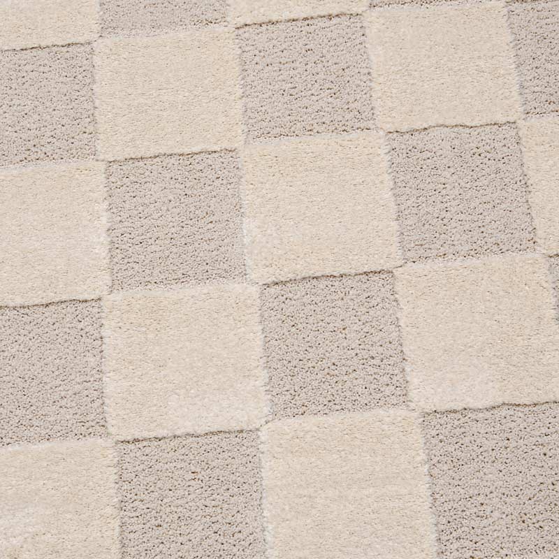 Tapis damiers 'Ness' crème