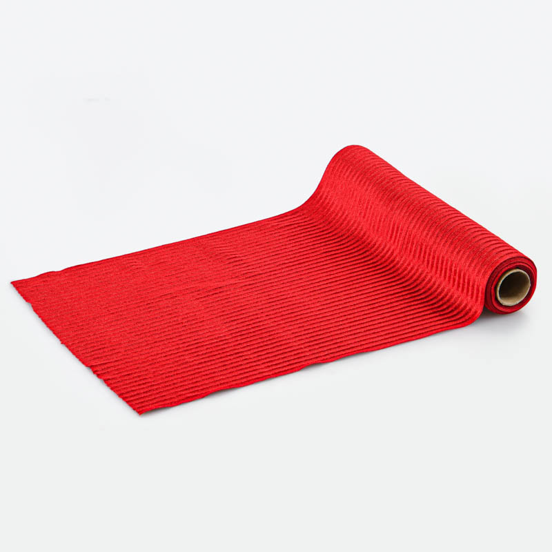Chemin de table velours côtelé rouge 