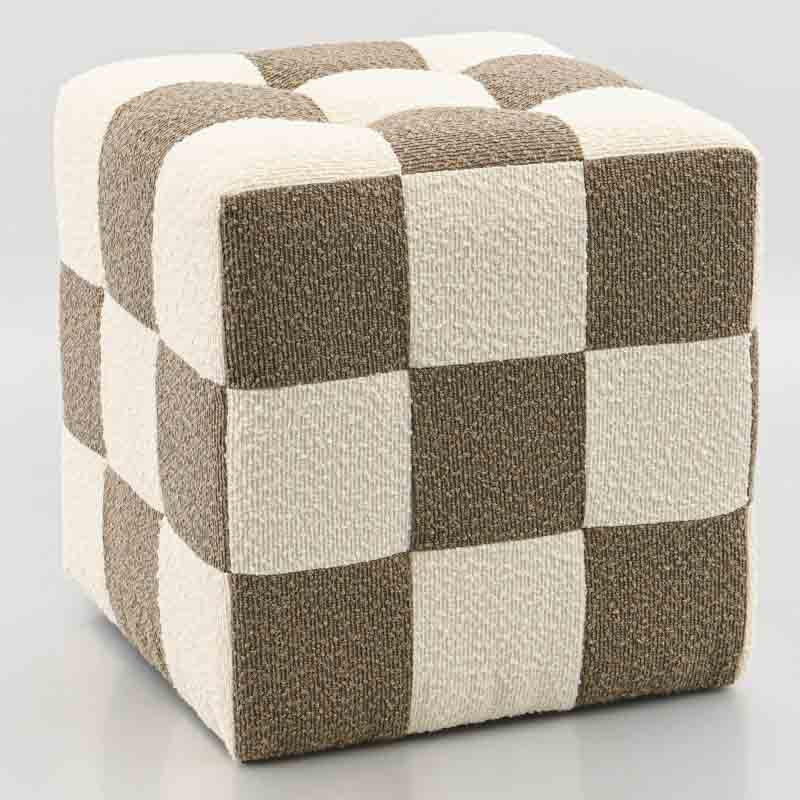 Pouf retro 'Damier' 
