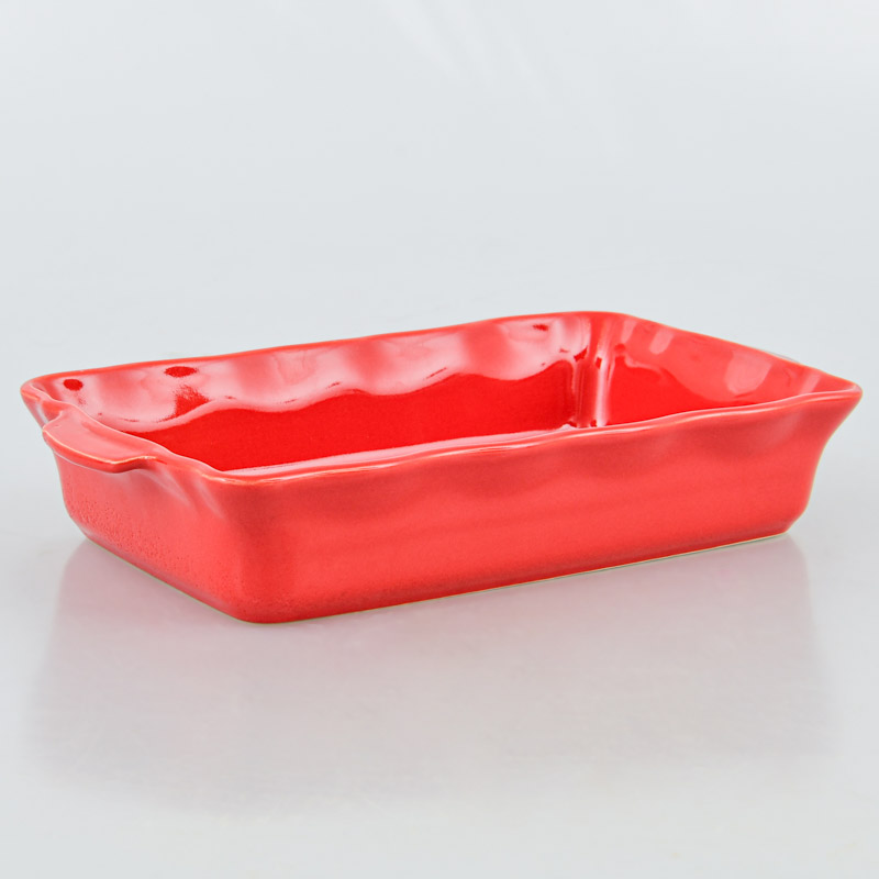 Plat à four céramique rouge