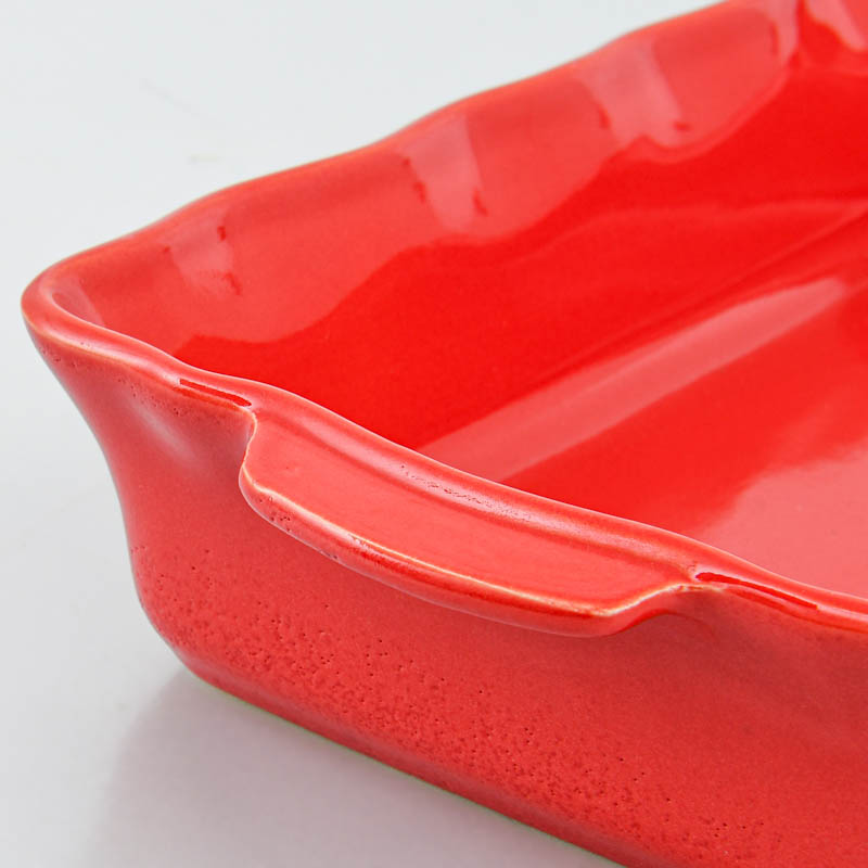 Plat à four céramique rouge
