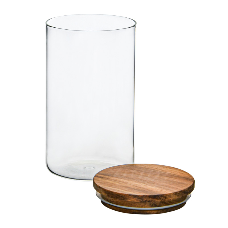 Bocal avec couvercle en acacia 'Taglia' 90cl 