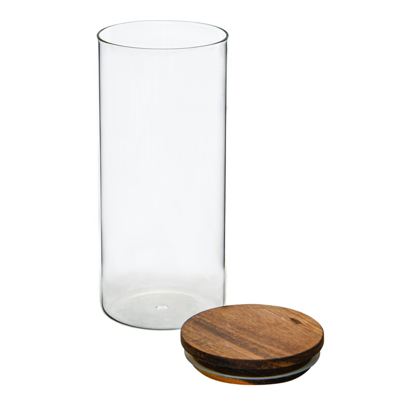 Bocal avec couvercle en acacia 'Taglia' 1,1L