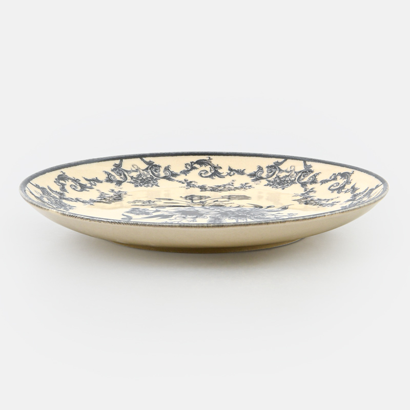 Assiette à dessert 'Suzelle' beige et noir