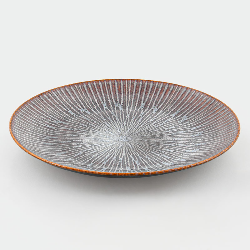 Assiette plate 'Iris' bleu