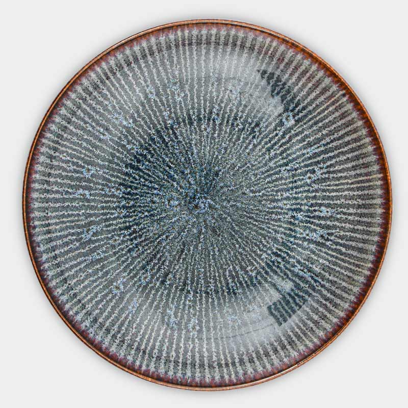 Assiette multiusage 'Iris' bleu