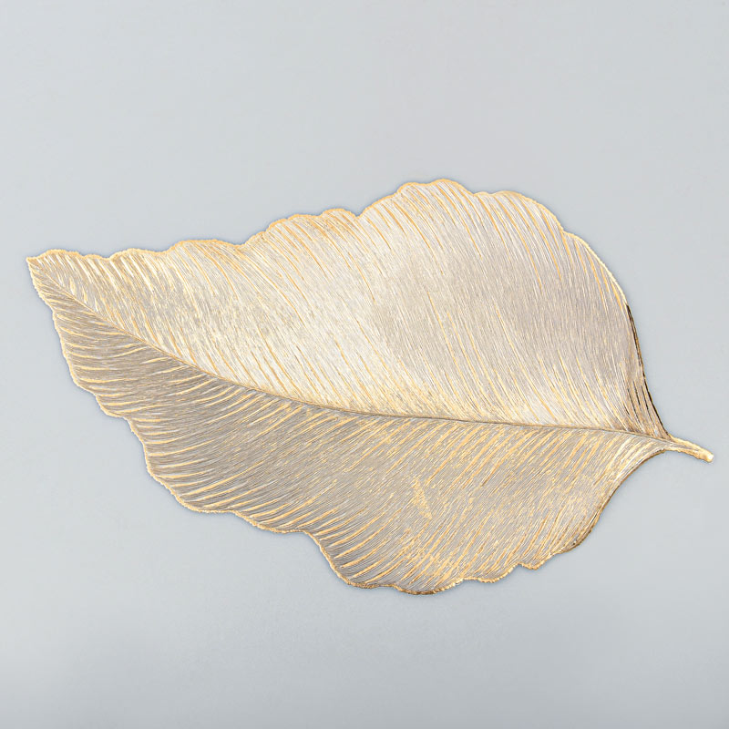 Set de table feuille doré